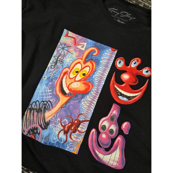 Kenny Scharf Goodie shirt mens L Two Sleeves Long Sleeve Graphic Black Artist - Picture 4 of 11